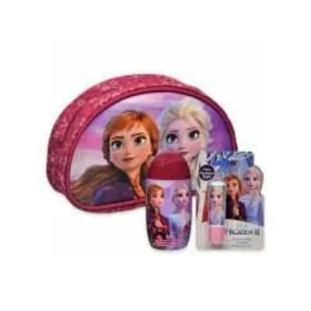 Disney Frozen Kids Bath & Lip Care Set - Pink Glitter Pouch